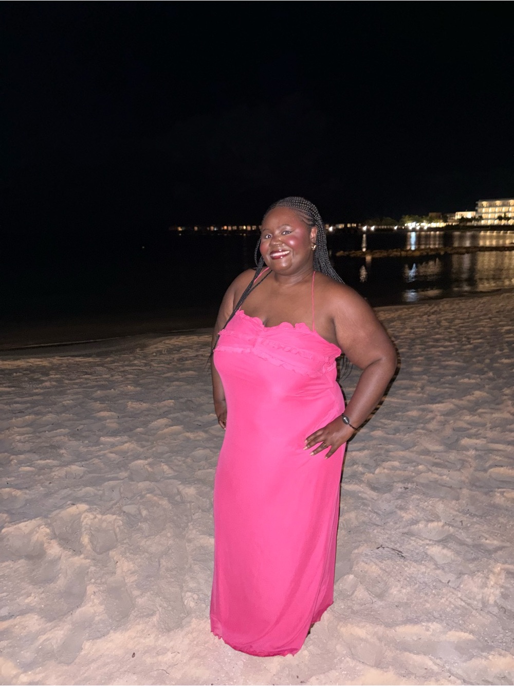 Princess Polly Hot Pink Strap Maxi Dress